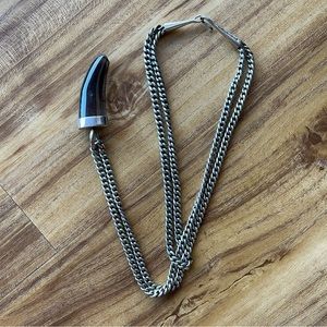 Stunning Silver and Dark Purple/Grey Amethyst Necklace by ManiaMania